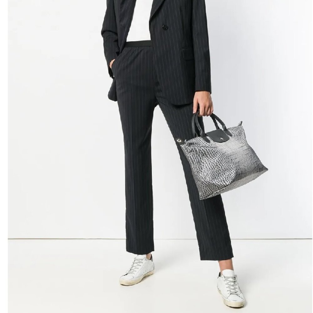 Longchamp Le Pliage Crocodile-Print Tote - Picture 1 of 9